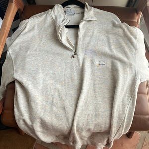 Quarter zip pullover sweatshirt